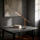 Gravity 14 inch 8.00 watt Walnut Ash Wood Desk Lamp Portable Light, ADS360